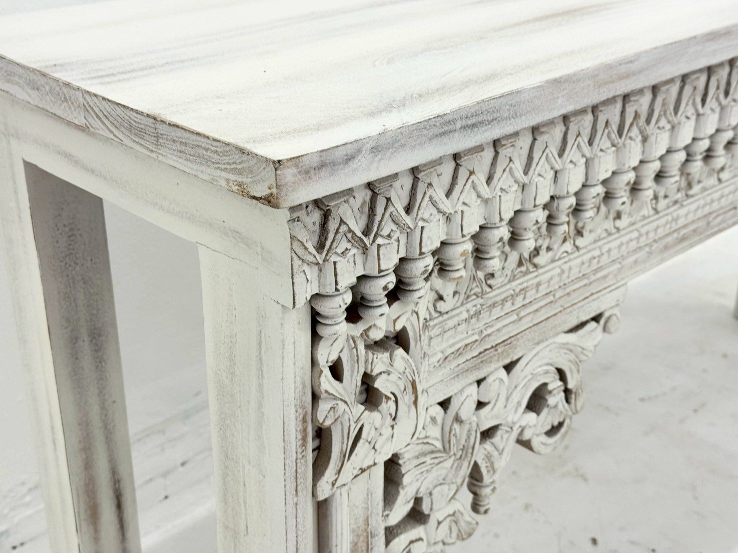 wood console