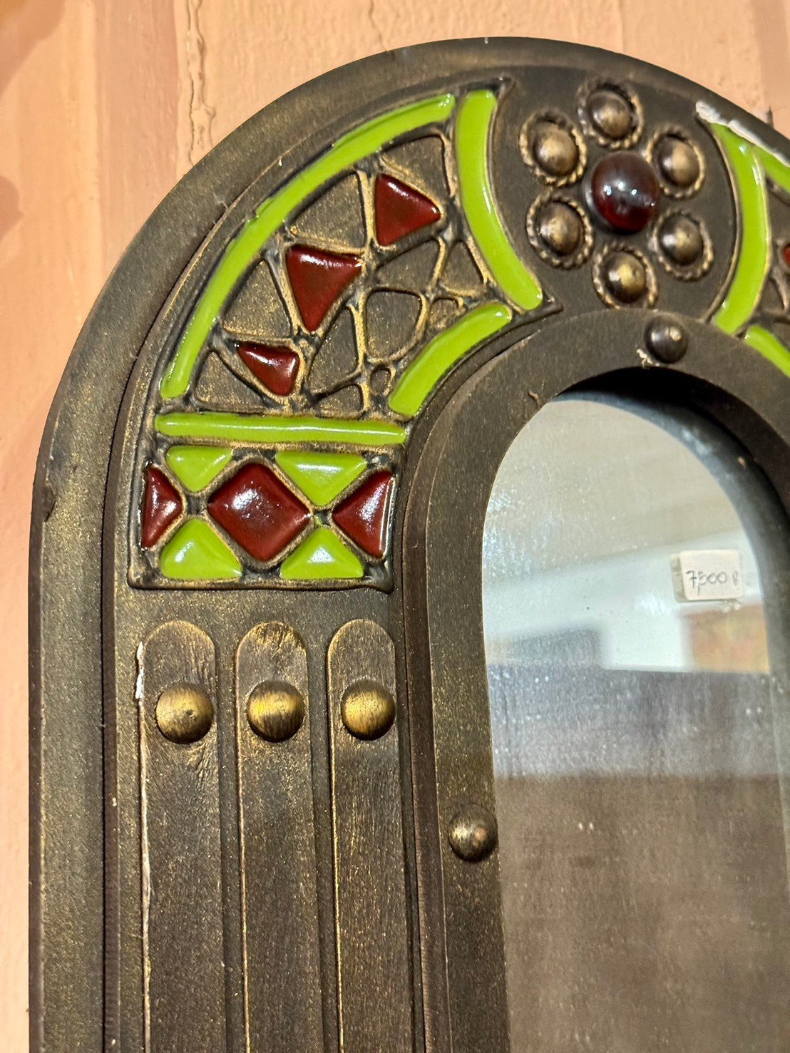 wood hanging mirror