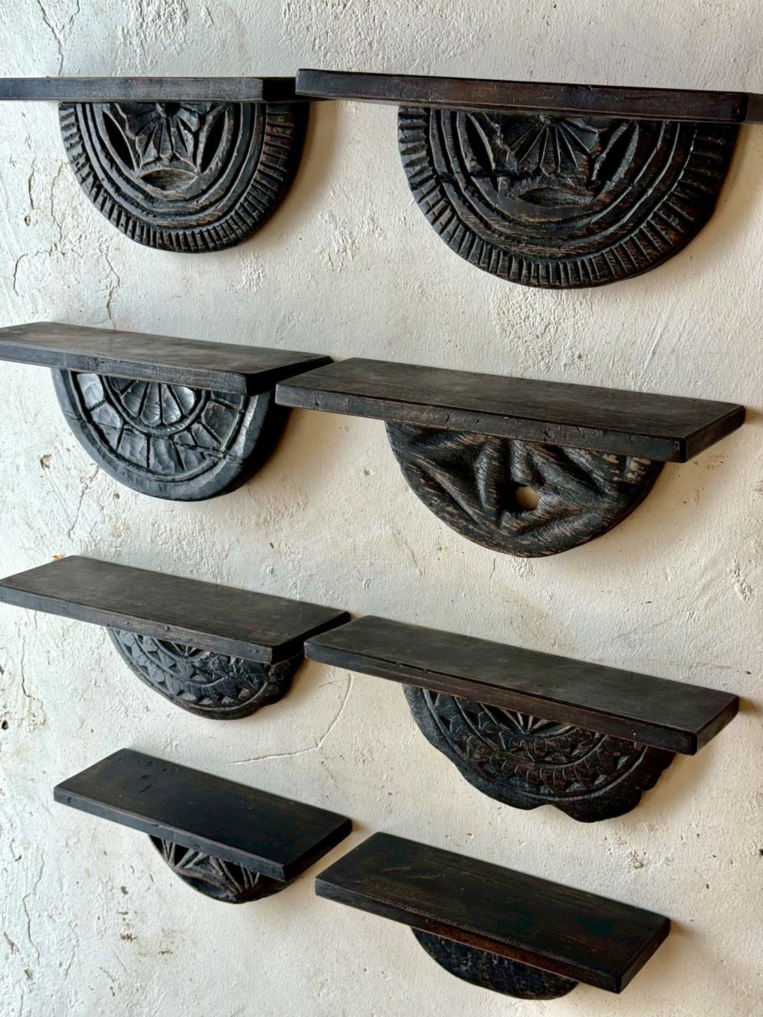 wood hanging shelfs