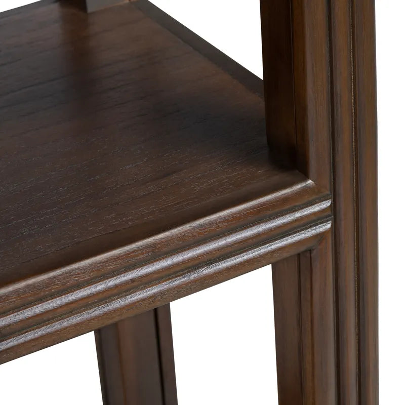 wooden bookshelf