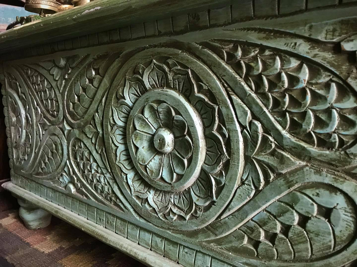 wooden box with storage