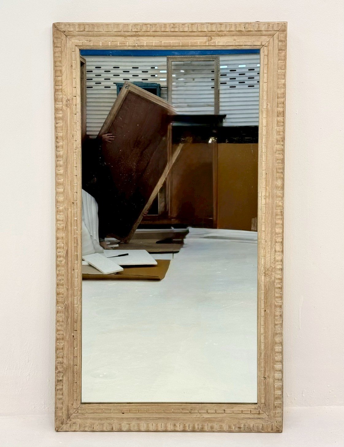 wooden frame mirror,