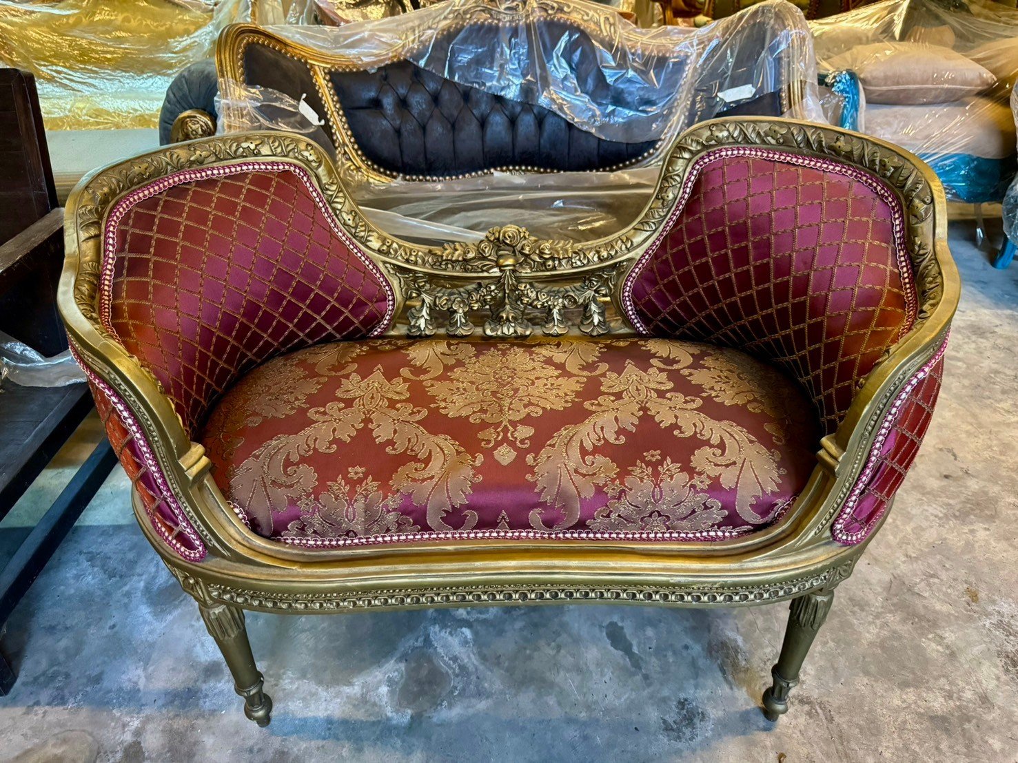 wooden frame sofa home