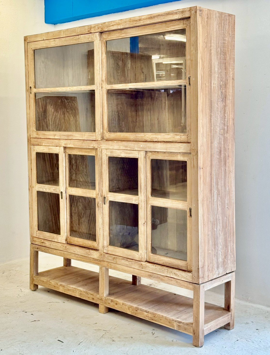 wooden glass cabinet