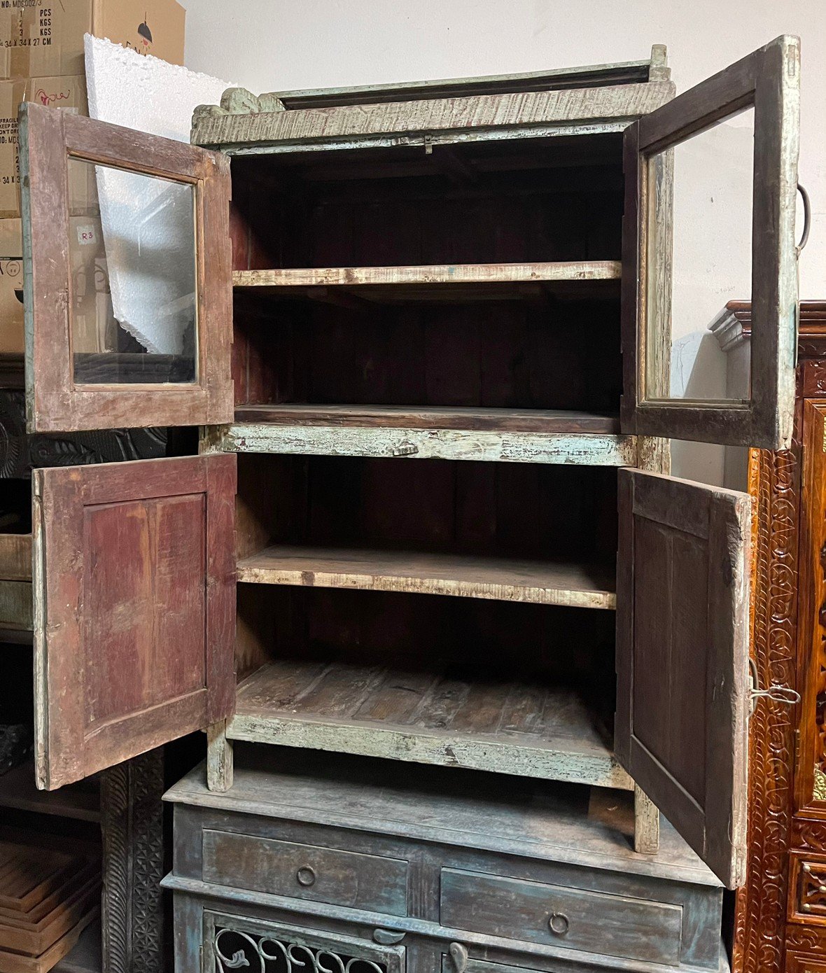 wooden glass display Cabinets
