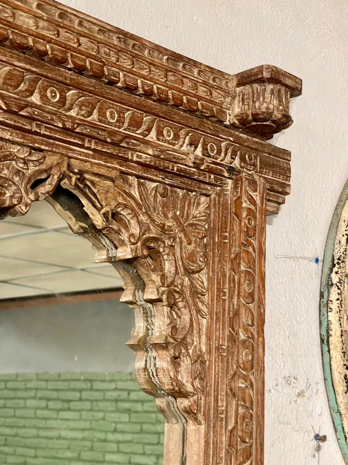 wooden hanging frame mirrors