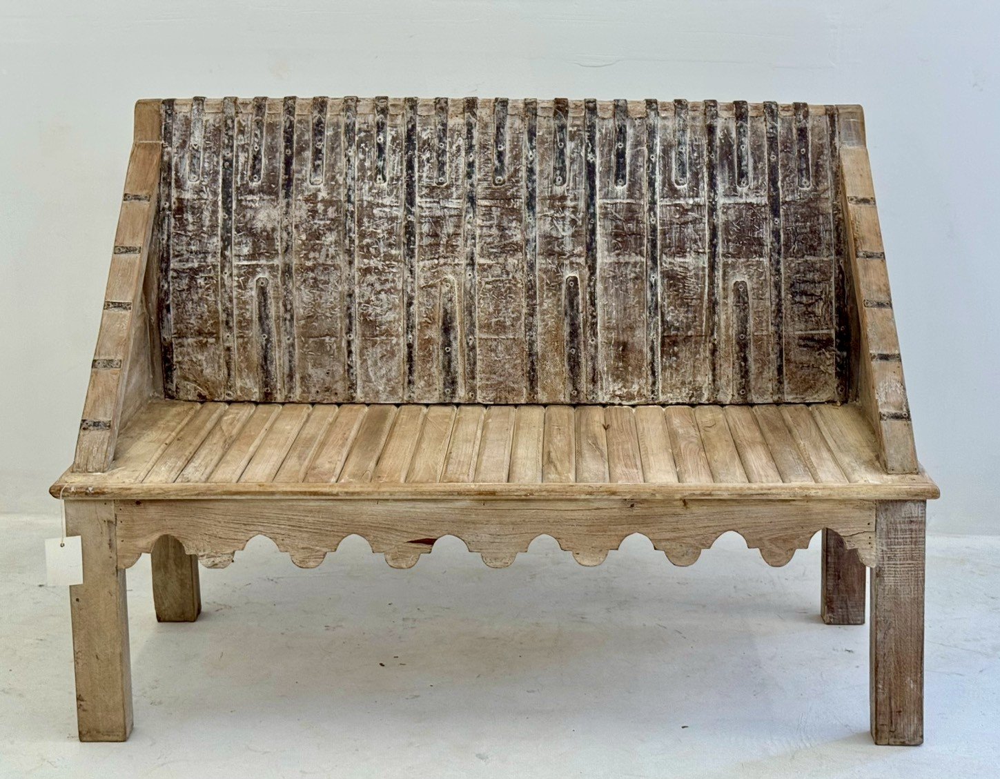 wooden plank bench