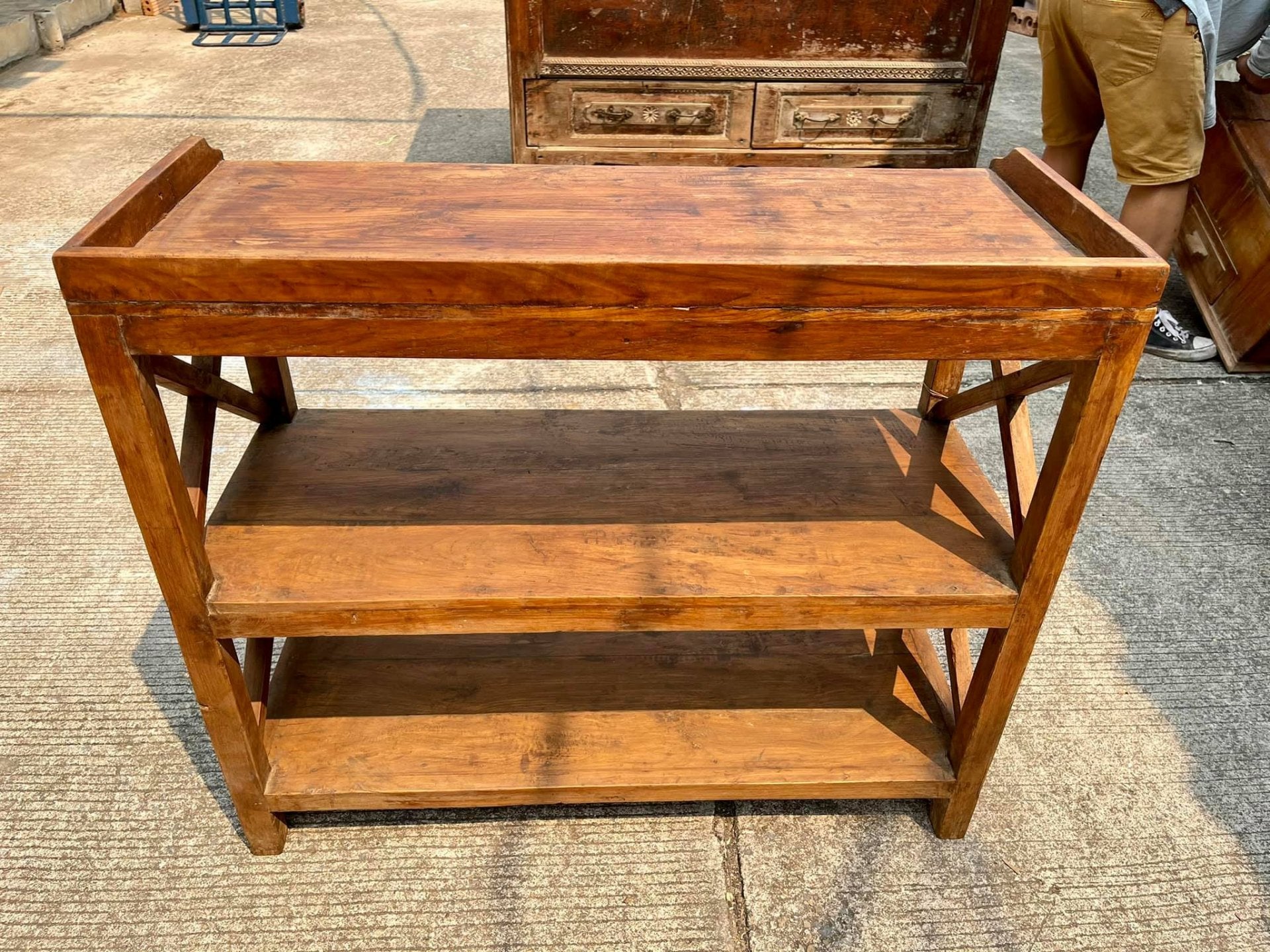 wooden shelf