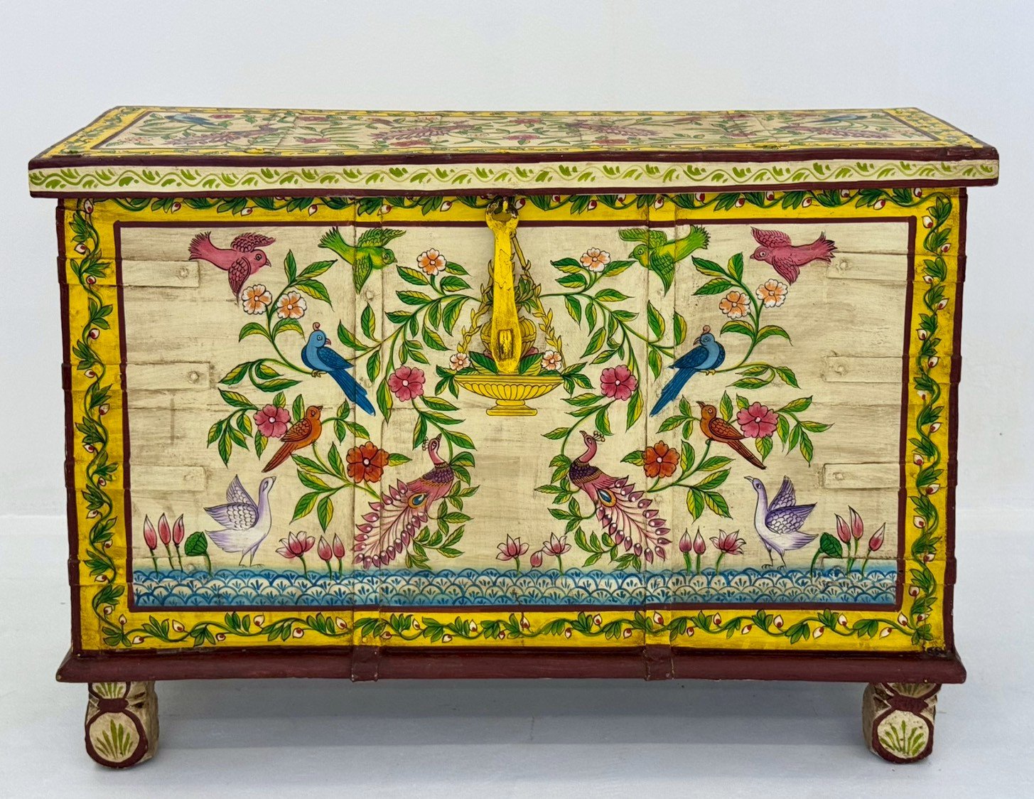 wooden storage trunk