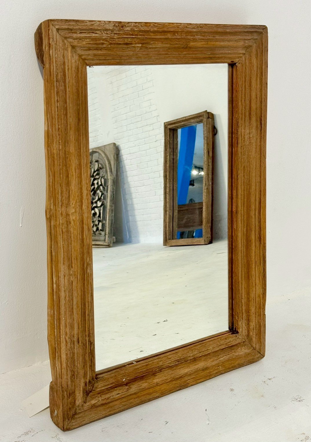 wooden wall mirror